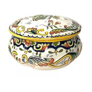 Vintage French Ceramic Lidded Bowl